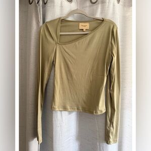 Women's Olive Long Sleeve Top